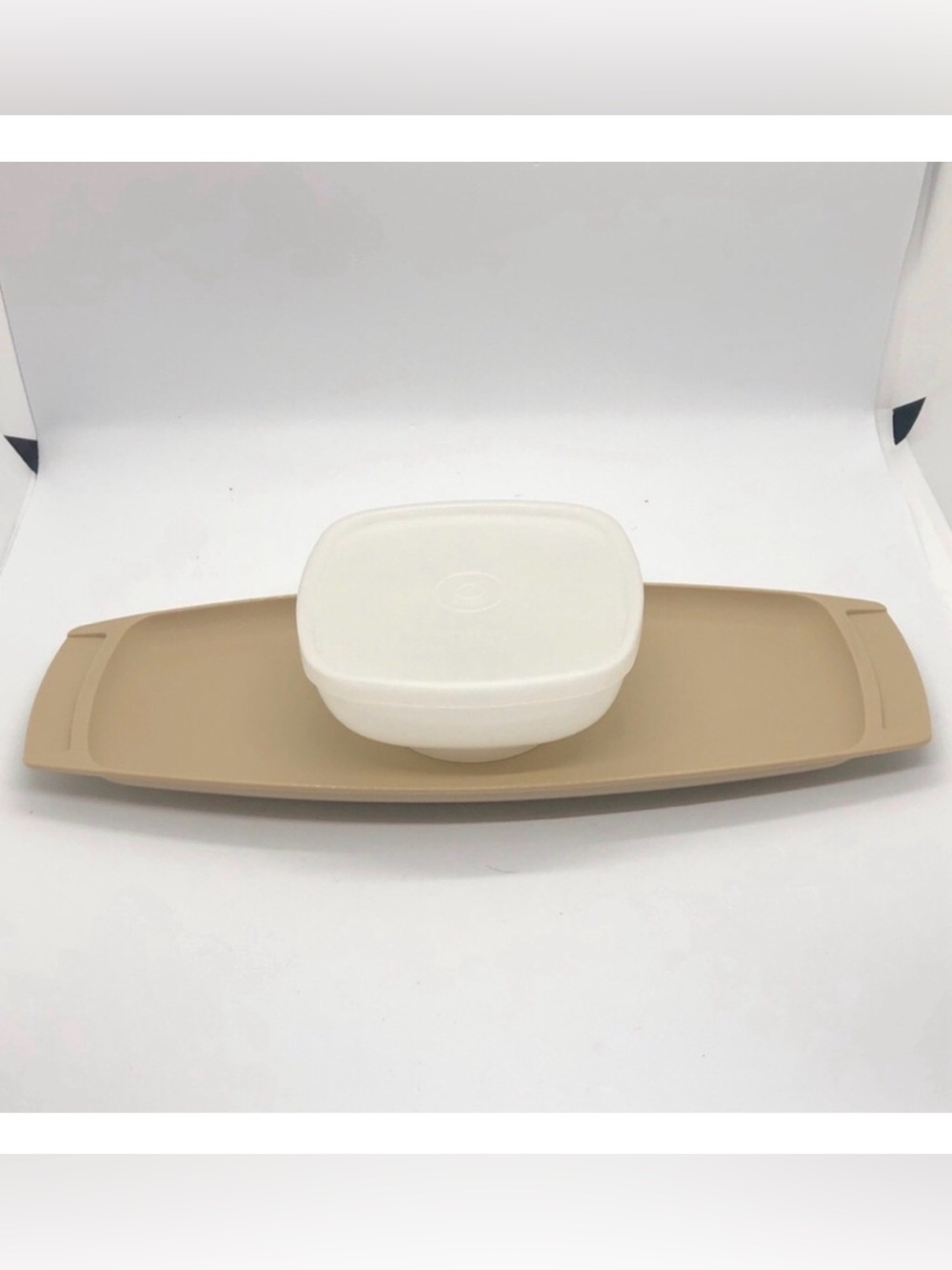 1970s Tupperware Servette Chip & Dip Tray/Serving Set